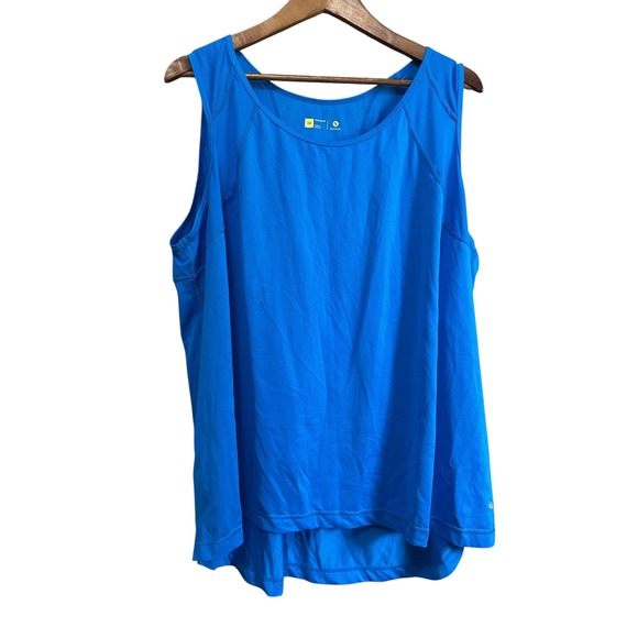 Xersion Women's 3X Blue Relaxed Fit Sleeveless Athletic Tank Top - Picture 1 of 6